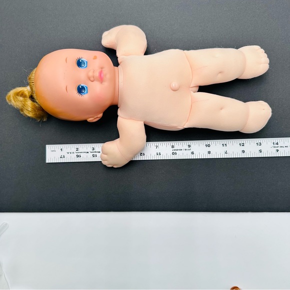 Vintage 1989 Mattel Magic Nursery Baby Doll Blue Eyes Toy 13” - Picture 6 of 10